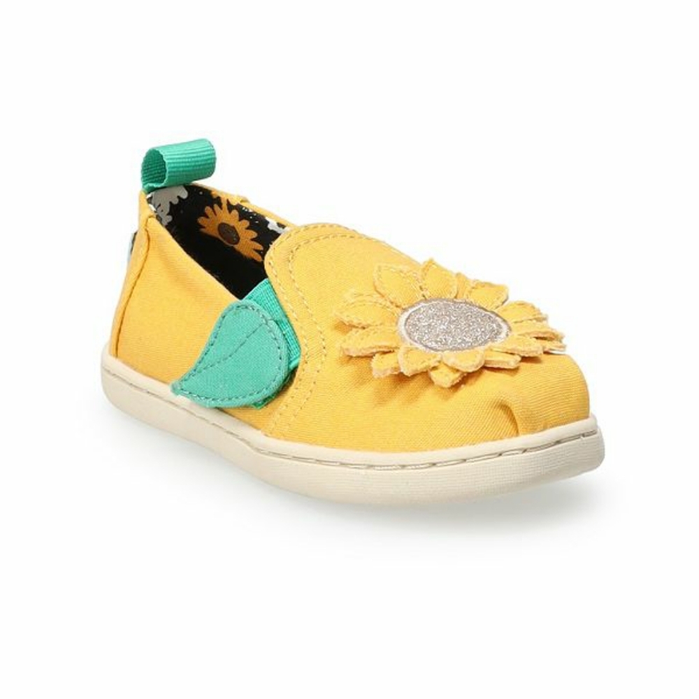 🌻Baby/Toddler Girl Tom's Tiny Alpargata Sunflower🌻 shoes. Size 8.